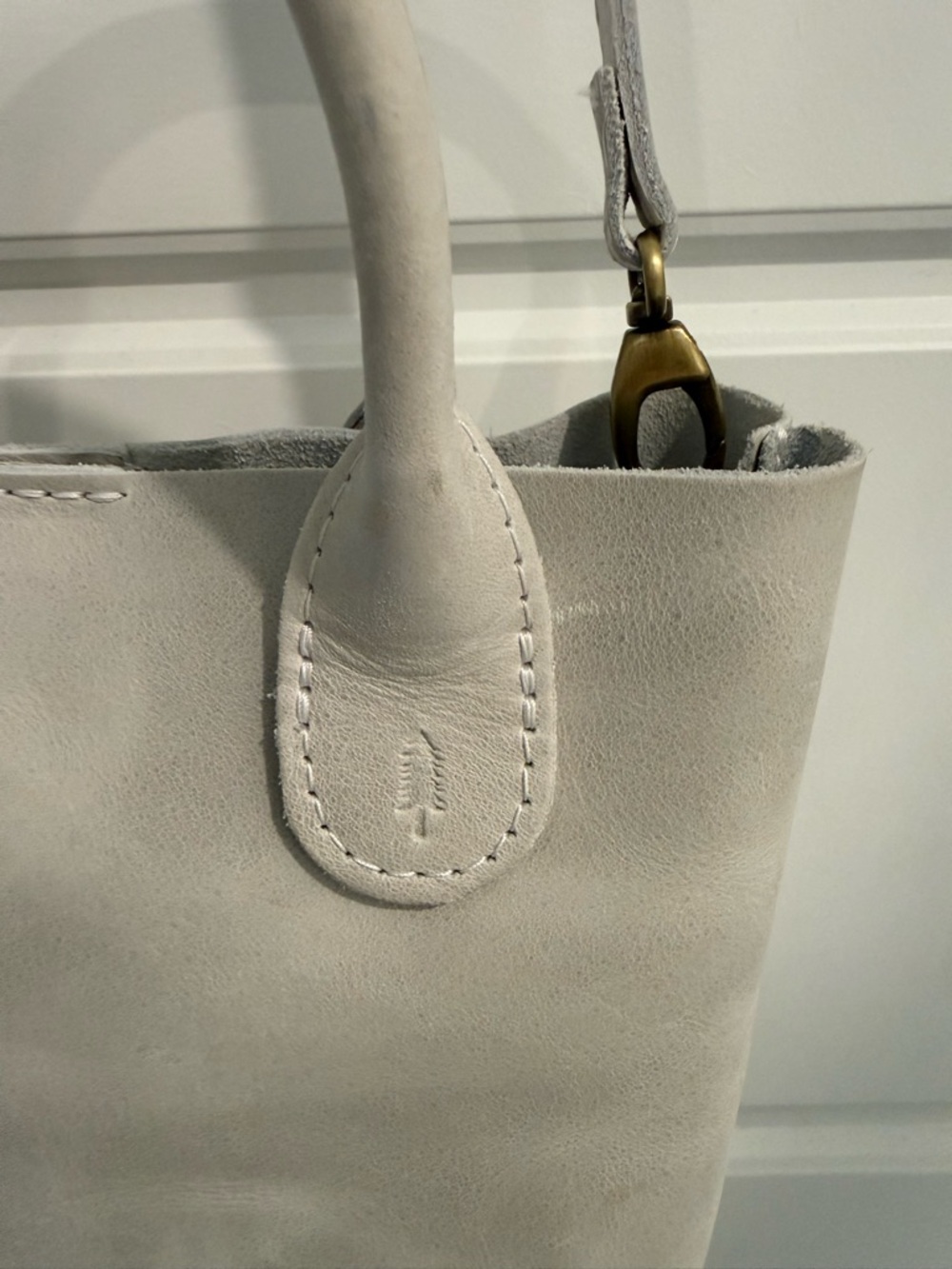 NWOT Portland Leather Goods small raindrop BELUGA! - Picture 4 of 7